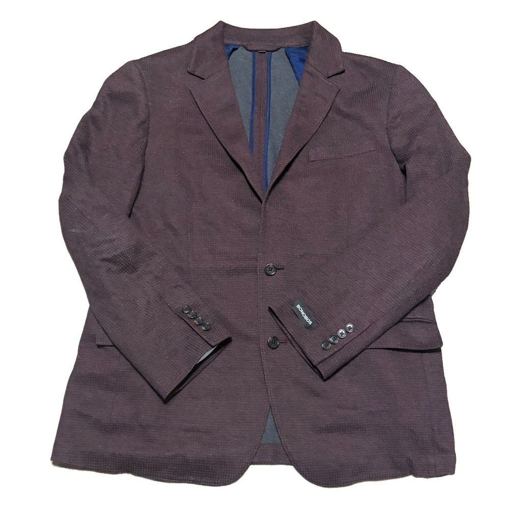 Bonobos Jetsetter Blazer 44R Burgundy Lanificio Fortex Unsturctured Slim Fit